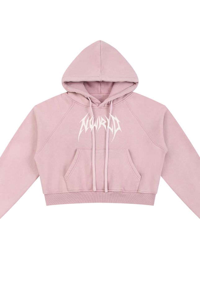 Snow Washed Cropped Hoodie
