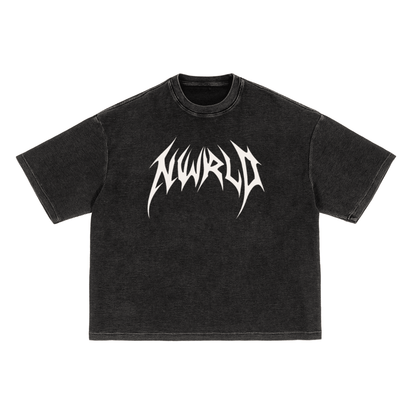 DARK MODE x METAL MANIA / Waffle-Texture Boxy T-Shirt - NWRLD CLOTHING