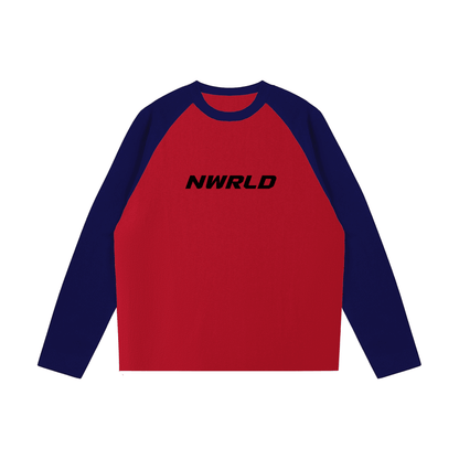 NWRLD ESSENTIALS / Color-Blocked Raglan Long-Sleeve T-Shirt - NWRLD CLOTHING
