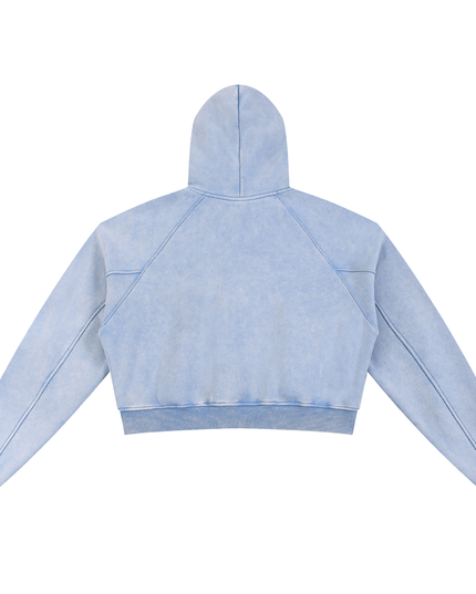 Snow Washed Cropped Hoodie