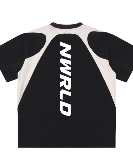 Contrast Panel Cotton T-Shirt