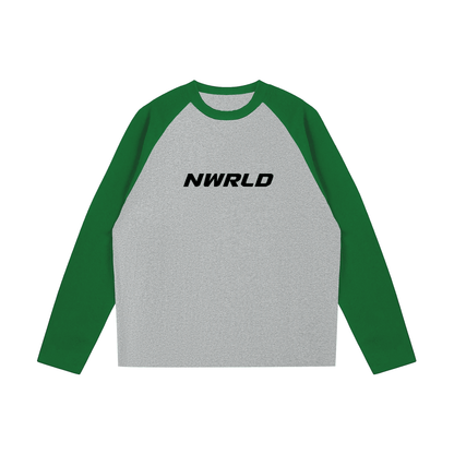 NWRLD ESSENTIALS / Color-Blocked Raglan Long-Sleeve T-Shirt - NWRLD CLOTHING