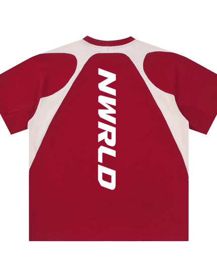 Contrast Panel Cotton T-Shirt