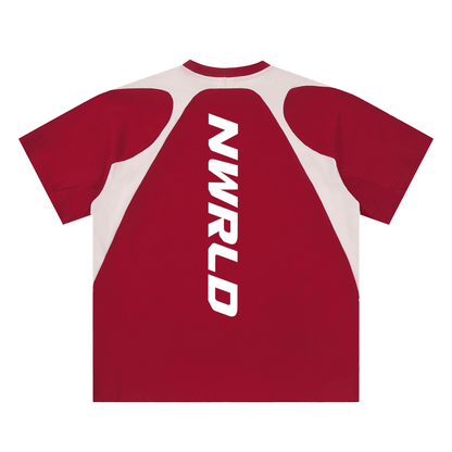 NWRLD ESSENTIALS / Contrast Panel Cotton T-Shirt - NWRLD CLOTHING
