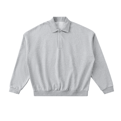 NWRLD CLEAN / Heavyweight Fleece Polo Sweatshirt - NWRLD CLOTHING