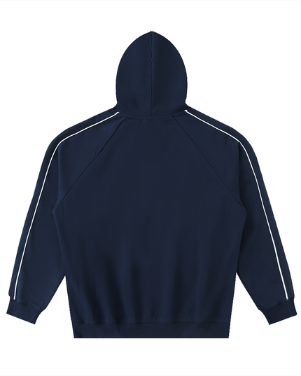 Contrast Piping Raglan Hoodie