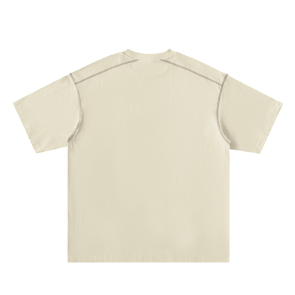 NWRLD ESSENTIALS / Oversized Contrast-Stitched T-shirt - NWRLD CLOTHING