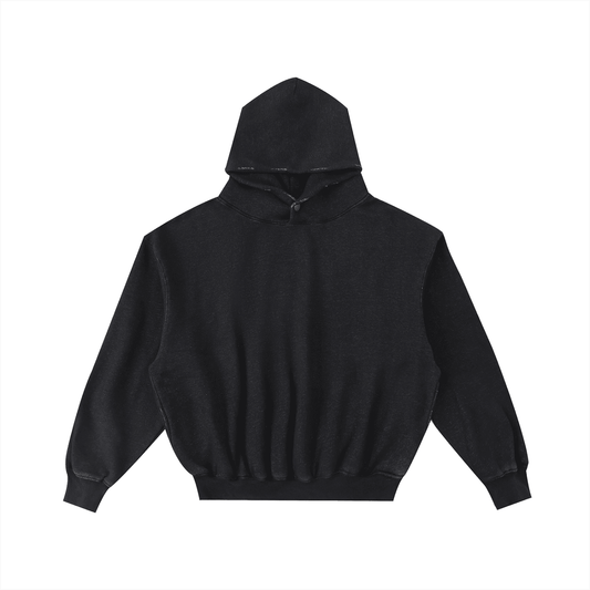 NWRLD CLEAN / Frayed Enzyme Washed Hoodie - NWRLD CLOTHING