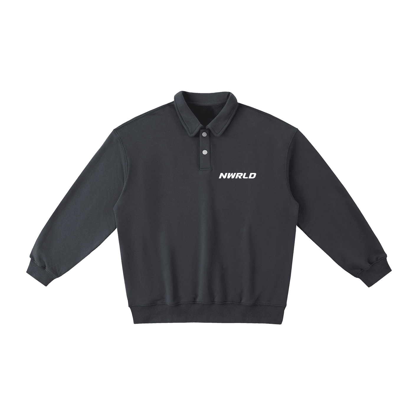 NWRLD ESSENTIALS / Polo-Collar Sweatshirt - NWRLD CLOTHING