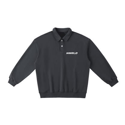 NWRLD ESSENTIALS / Polo-Collar Sweatshirt - NWRLD CLOTHING