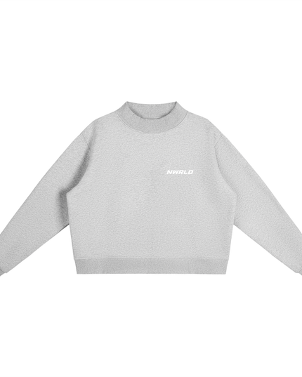NWRLD 002 Mock-Neck Crew Sweatshirt