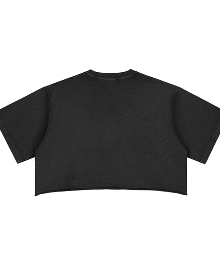 Snow Washed Raw Edge Crop Top