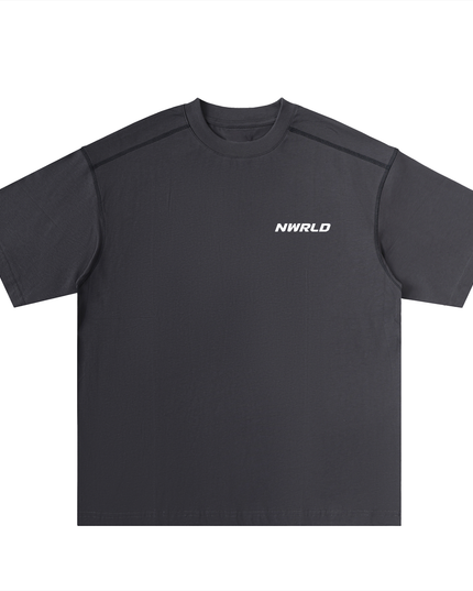 Oversized Contrast-Stitched Cotton Tee