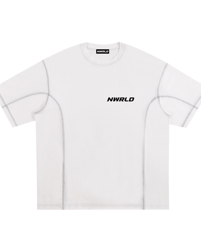 Streetwear Contrast-Stitched Cotton T-Shirt