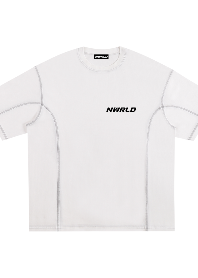 Streetwear Contrast-Stitched Cotton T-Shirt
