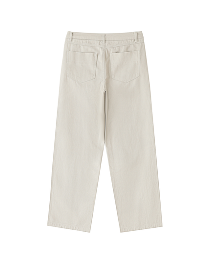 Heavyweight Cotton Straight-Leg Pants