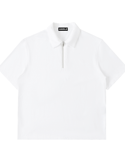 Half-Zip Cotton Polo Shirt
