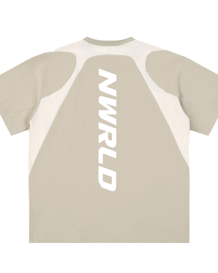 Contrast Panel Cotton T-Shirt