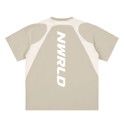 NWRLD ESSENTIALS / Contrast Panel Cotton T-Shirt - NWRLD CLOTHING