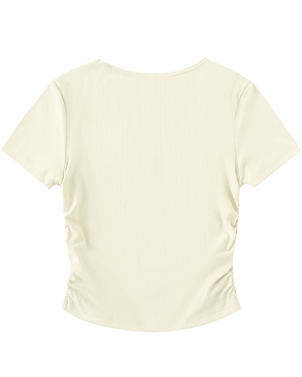 Ruched Bodycon Crop Top