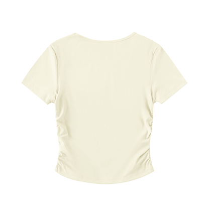 NWRLD ESSENTIALS / Ruched Bodycon Crop Top - NWRLD CLOTHING