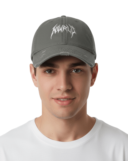 DARK MODE x METAL MANIA / Distressed Dad Hat - NWRLD CLOTHING