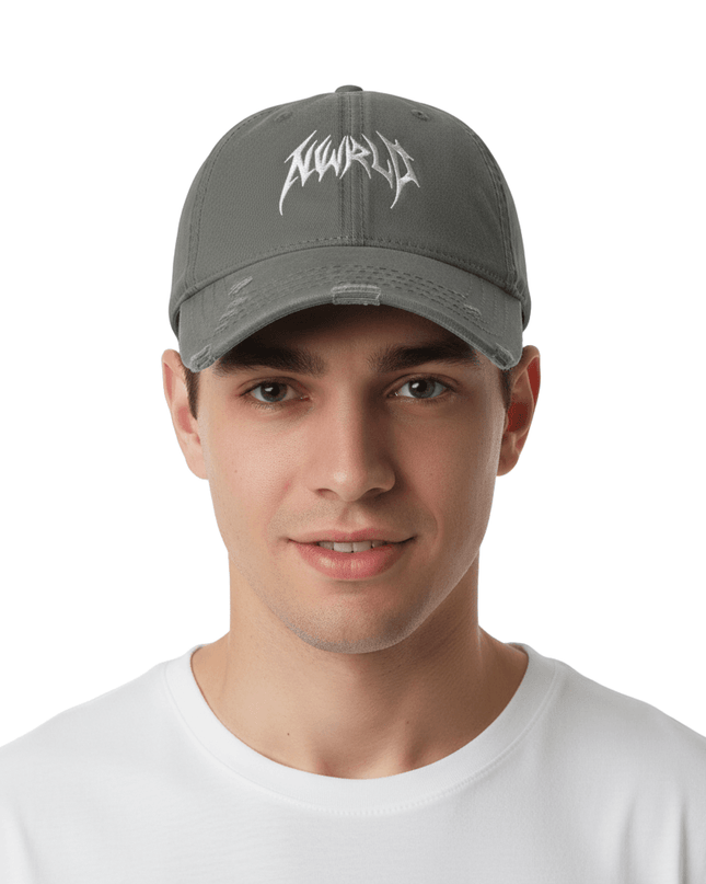 DARK MODE x METAL MANIA / Distressed Dad Hat - NWRLD CLOTHING