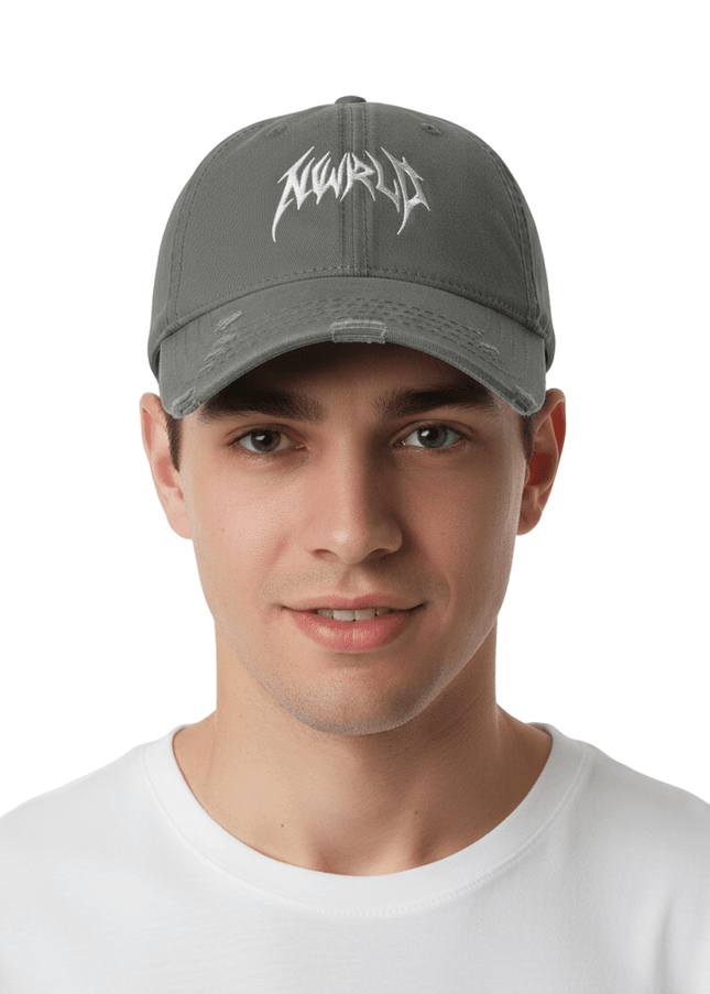 DARK MODE x METAL MANIA / Distressed Dad Hat - NWRLD CLOTHING