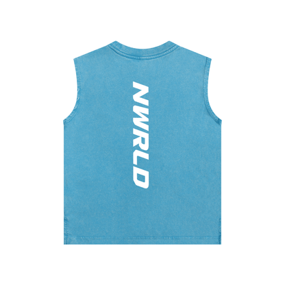 NWRLD ESSENTIALS / Snow Washed Tank Top - NWRLD CLOTHING