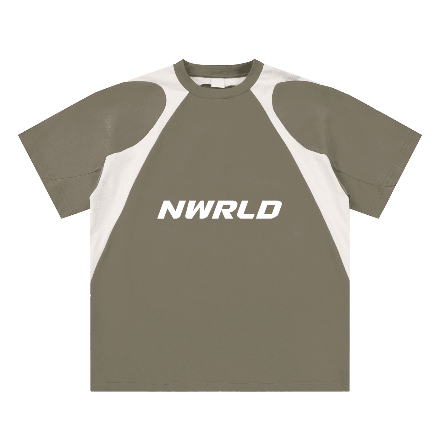 NWRLD ESSENTIALS / Contrast Panel Cotton T-Shirt - NWRLD CLOTHING