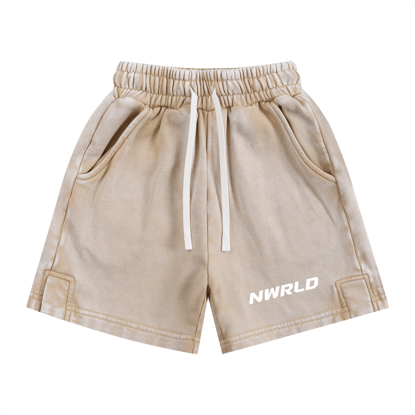 NWRLD ESSENTIALS / Snow Washed Shorts - NWRLD CLOTHING