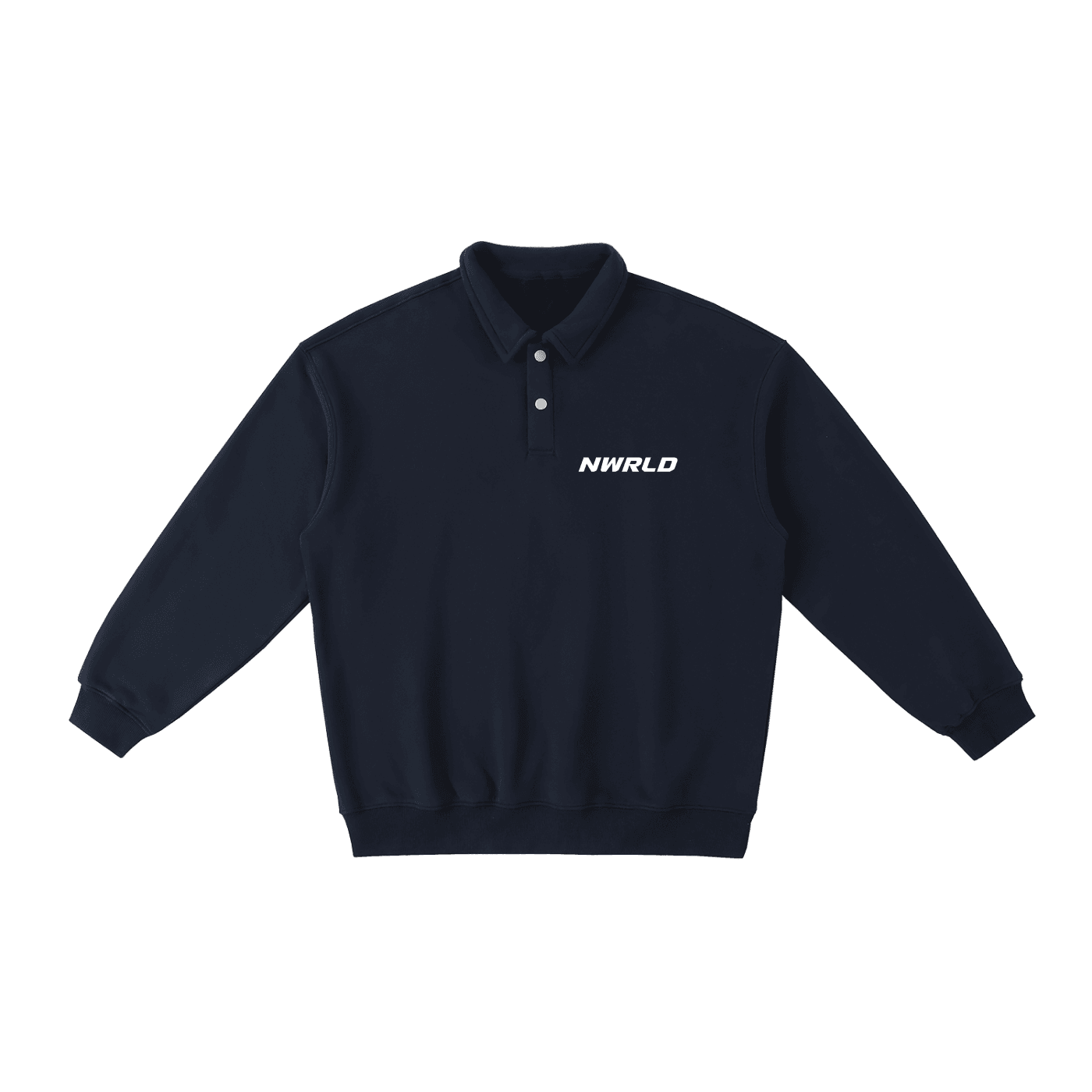 NWRLD ESSENTIALS / Polo-Collar Sweatshirt - NWRLD CLOTHING
