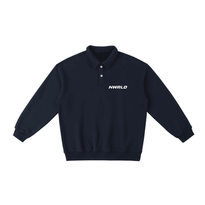 NWRLD ESSENTIALS / Polo-Collar Sweatshirt - NWRLD CLOTHING