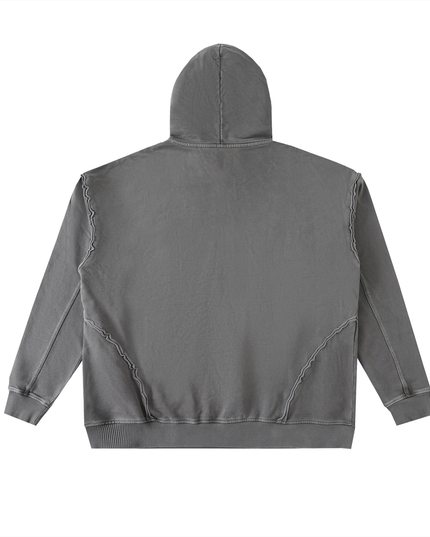 Raw-Seam Enzyme Washed Hoodie