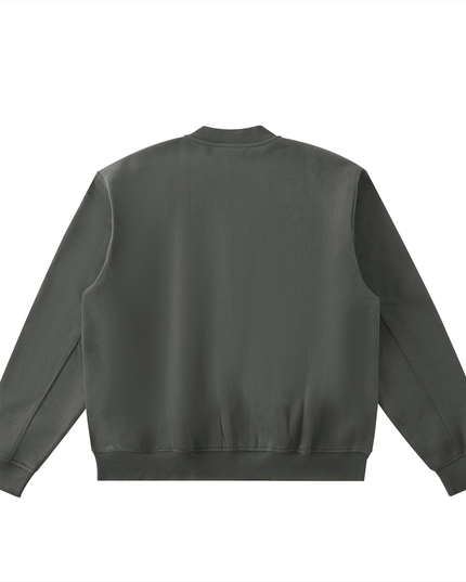 Essential Zip-Up Fleeced Varsity Jacket