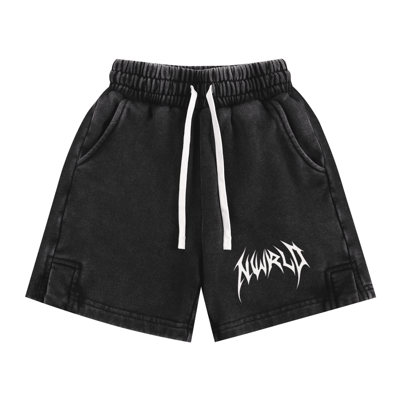 DARK MODE x METAL MANIA / Snow Washed Shorts - NWRLD CLOTHING