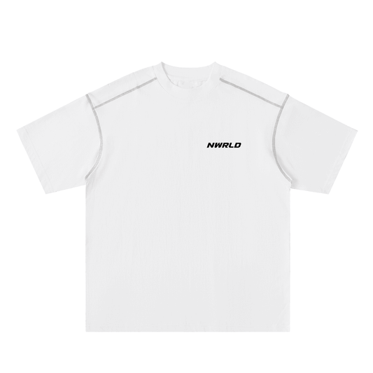 NWRLD ESSENTIALS / Oversized Stitched Cotton Tee - NWRLD CLOTHING
