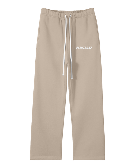 Streetwear Unisex Solid Color Fleece Straight Leg Pants