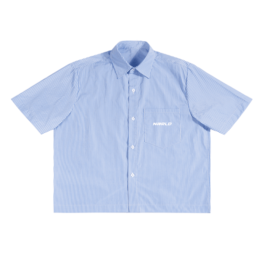 NWRLD ESSENTIALS / Oversized Vertical Stripe Boxy Shirt - NWRLD CLOTHING