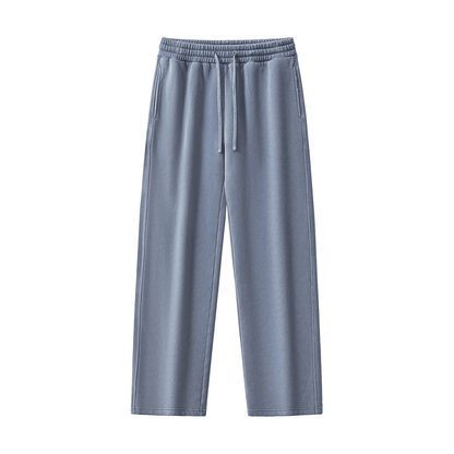 NWRLD CLEAN / Frayed Enzyme Washed Fleece Sweatpants - NWRLD CLOTHING
