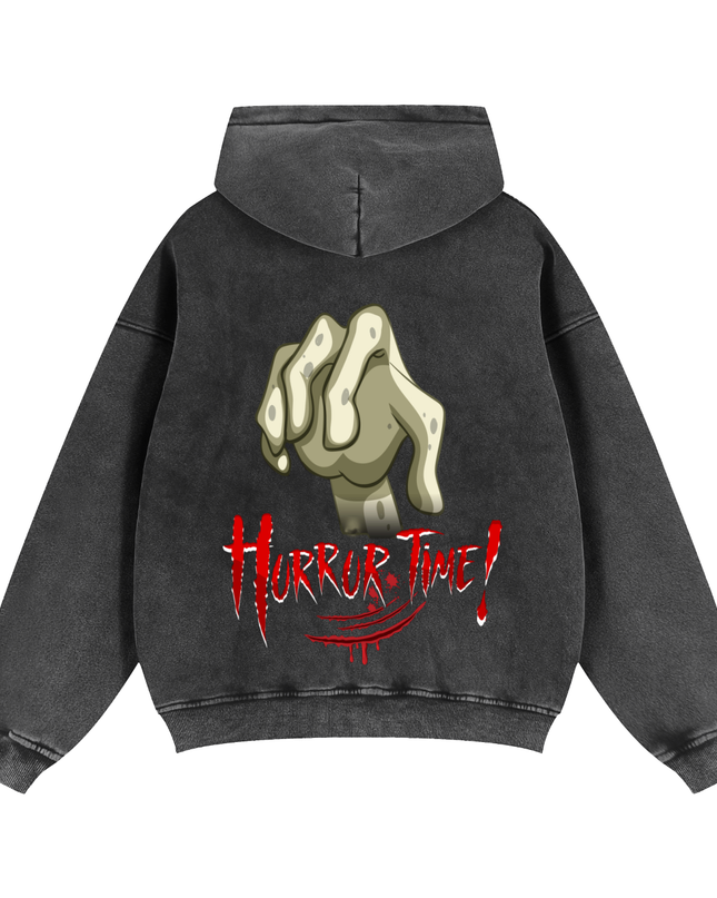 Zip-Through Boxy Fleece Hoodie