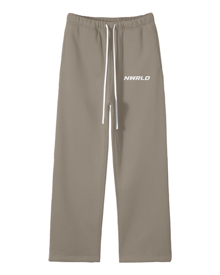 Streetwear Unisex Solid Color Fleece Straight Leg Pants