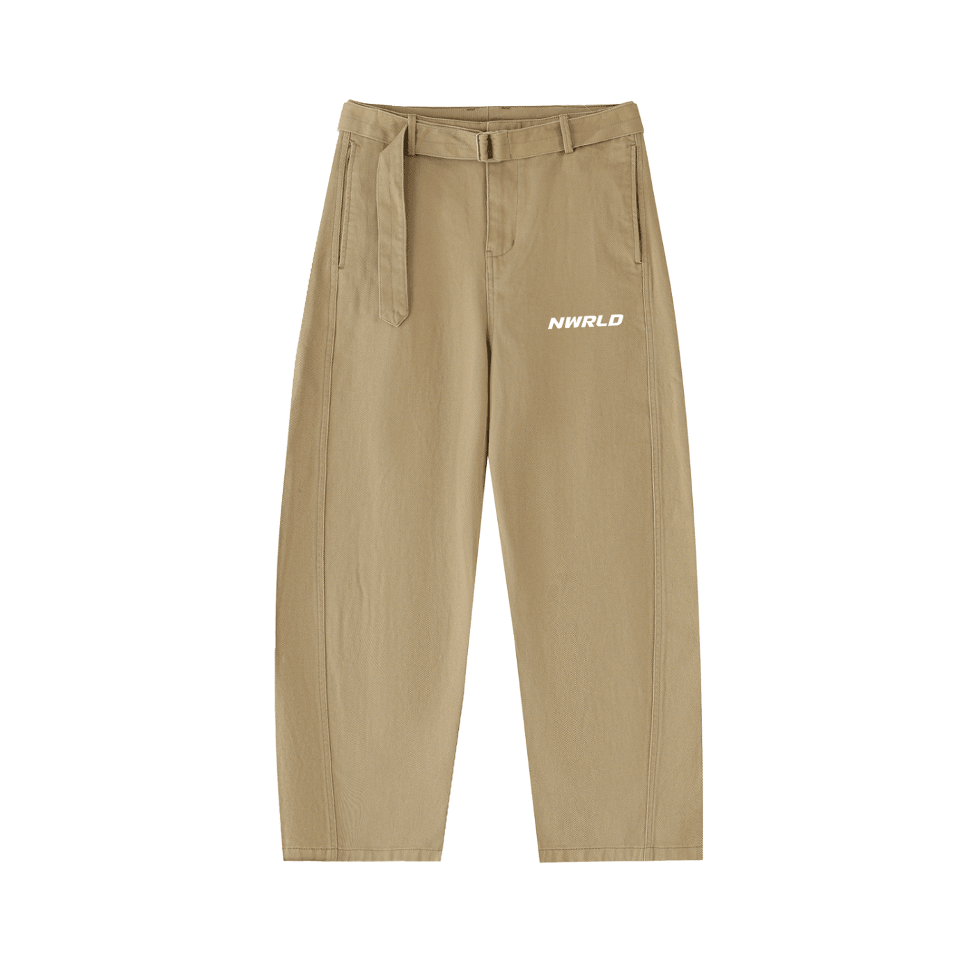 NWRLD ESSENTIAS / Twisted-Seam Belted Pants - NWRLD CLOTHING