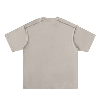 NWRLD ESSENTIALS / Oversized Contrast-Stitched T-shirt - NWRLD CLOTHING