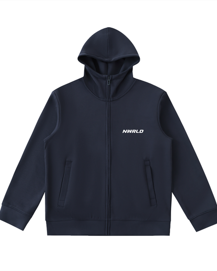 NWRLD 002 Heavyweight High Neck Zip-Up Hoodie