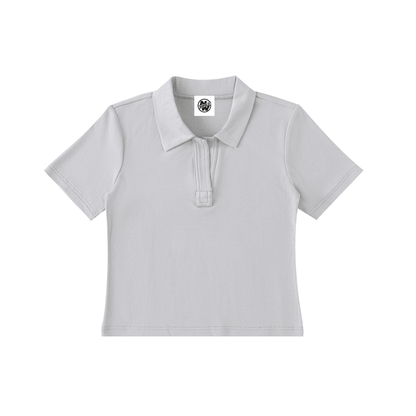 NWRLD CLEAN / Bodycon Short Sleeve Polo Shirt - NWRLD CLOTHING