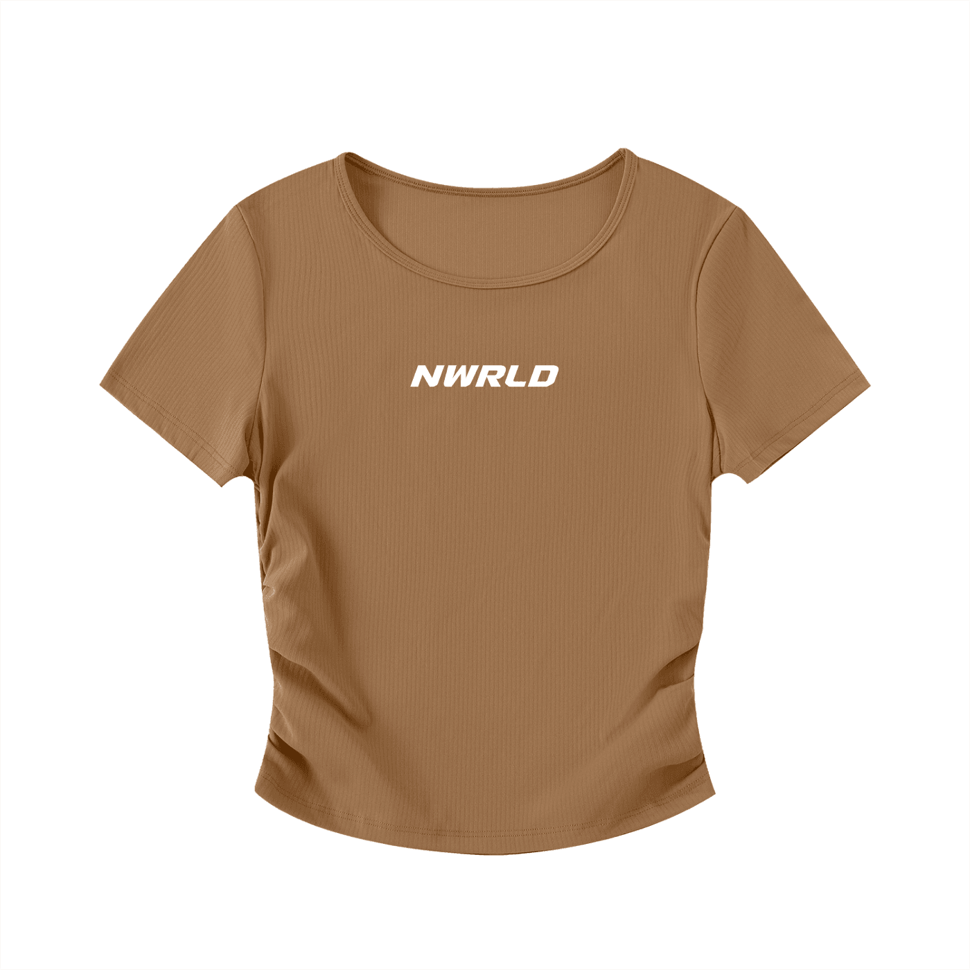 NWRLD ESSENTIALS / Ruched Bodycon Crop Top - NWRLD CLOTHING