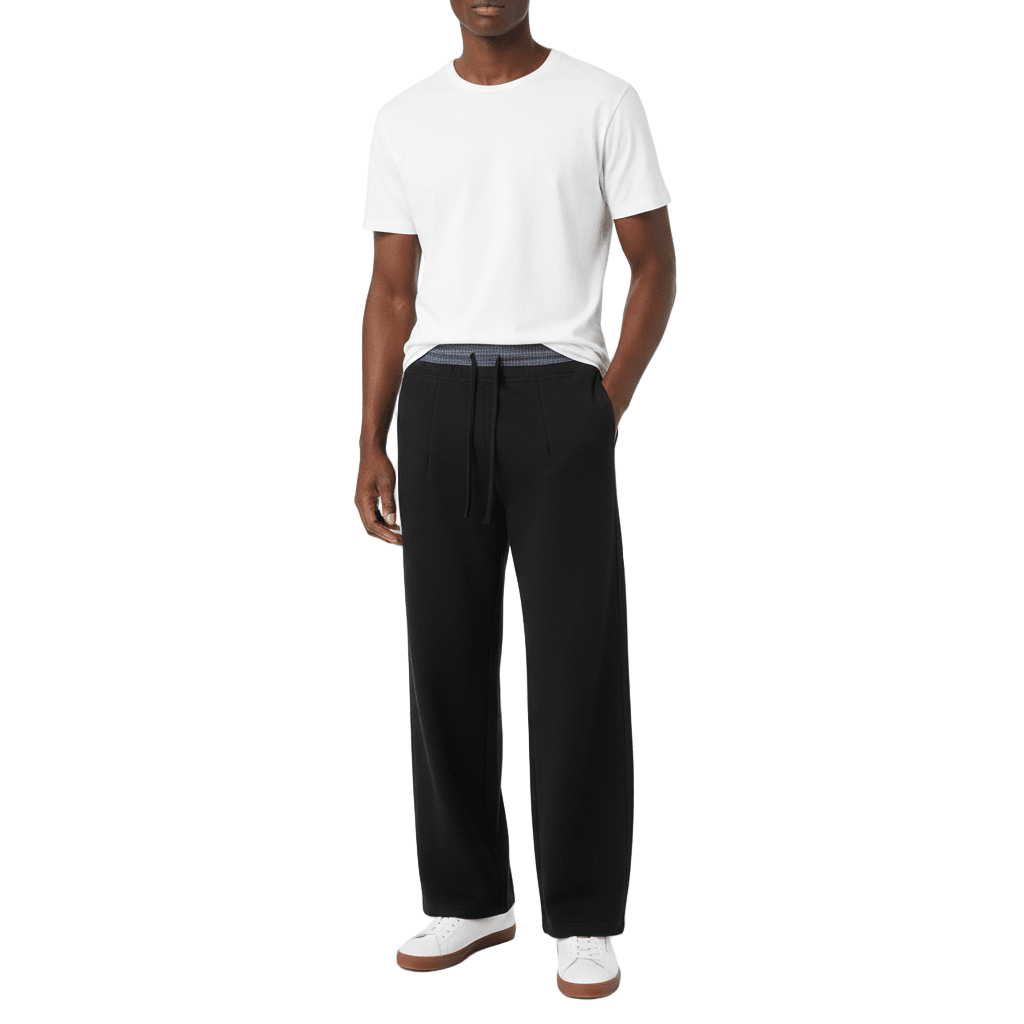 NWRLD ESSENTIALS / Plaid Contrast Waist Pants - NWRLD CLOTHING