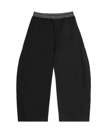 NWRLD 003 / Plaid Waistband Barrel Sweatpants