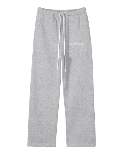 Streetwear Unisex Solid Color Fleece Straight Leg Pants